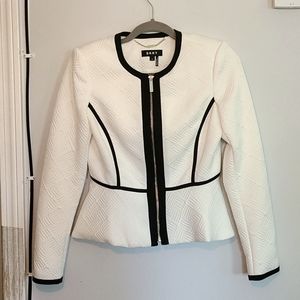 White Peplum Blazer